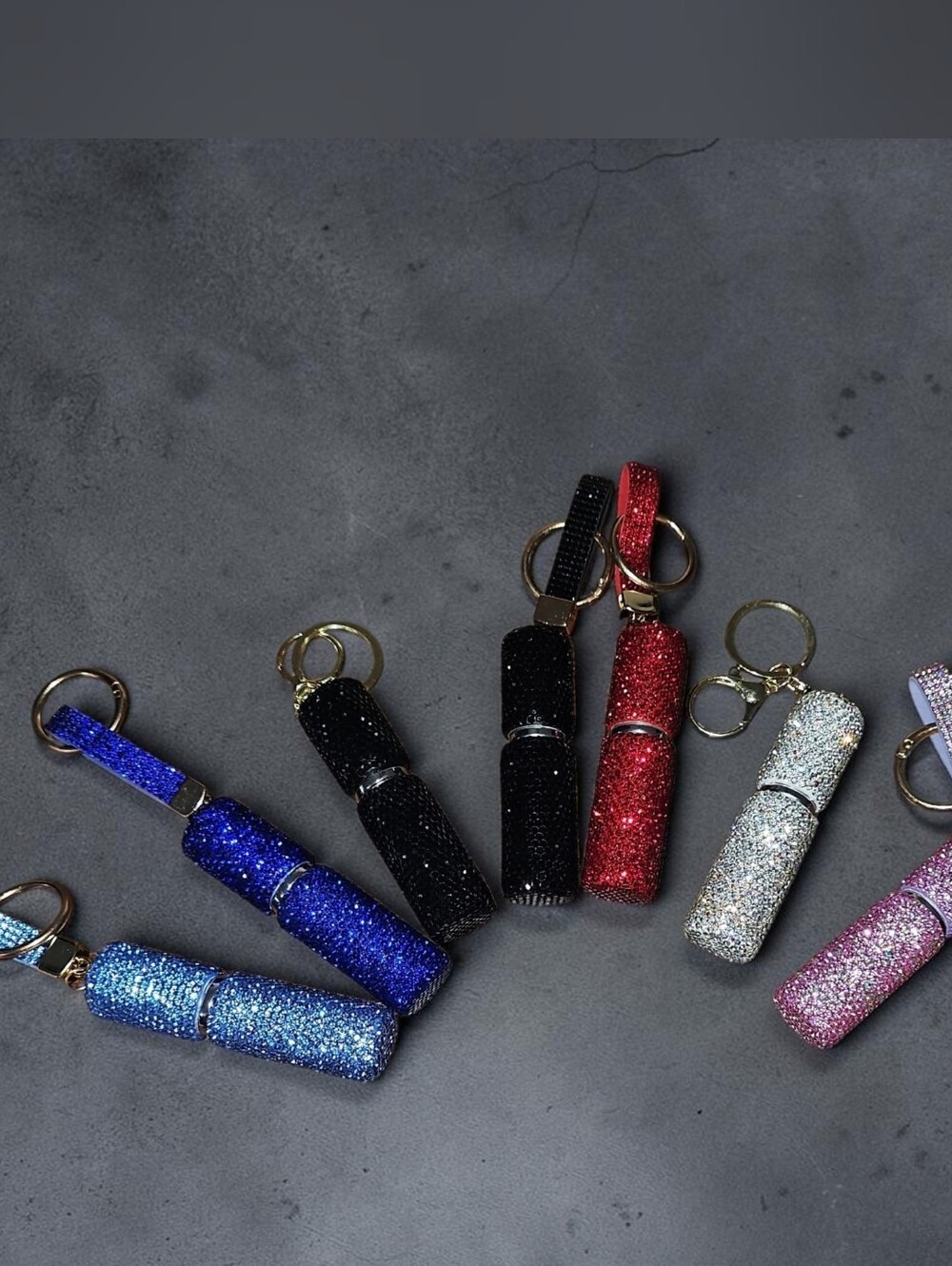 Sassified Boutoque Nwt Handmade Rhinstone Perfume Keychain Multiple Color
